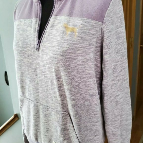 NEW Victoria's Secret PINK Quarter Zip - Purple - Picture 2 of 5
